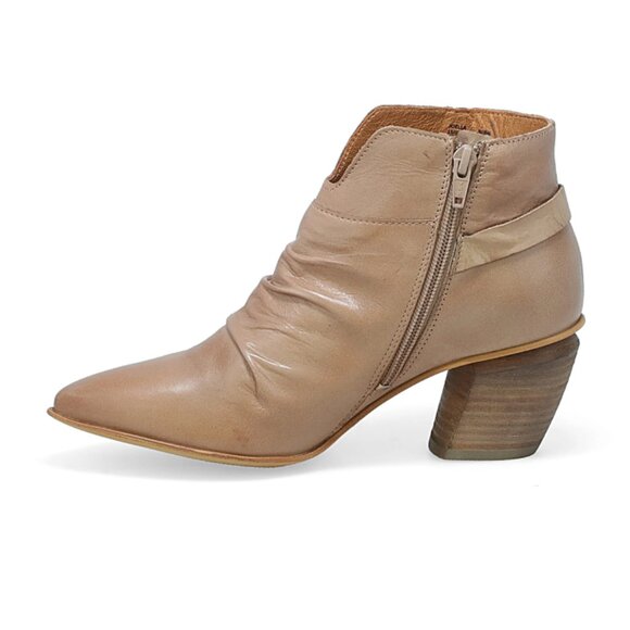 NEW MIZ MOOZ Made In Portugal Leather Joella Booties in beige for women 825 6m3 - Picture 4 of 9